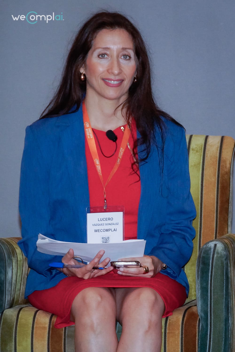 Lucero Vázquez González, chairman del Chief Data Officer Day México 2026, con las notas de la jornada
