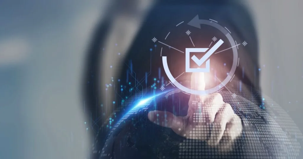 Engranajes y métricas en tiempo real representan cumplimiento inteligente transformado en motor de crecimiento empresarial.